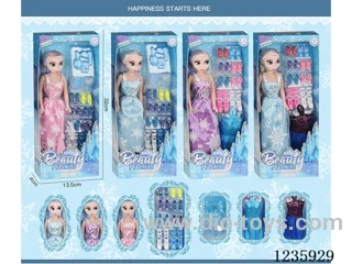 Four 11.5-inch Empty Snow Barbie Sets