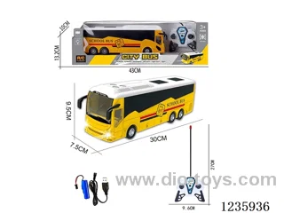 1:30 5ch Light RC Simulated School Bus included battery