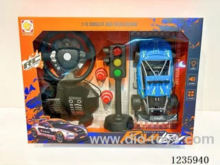 1:16 27MHZ Pedal Steering Wheel Traffic Light Racing Car not included battery