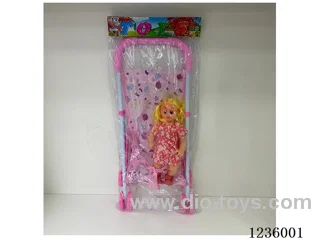 Iron Stroller with 12-inch doll