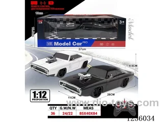 1:12 4ch RC Dodge sports car with light 2 colors mixed not included battery