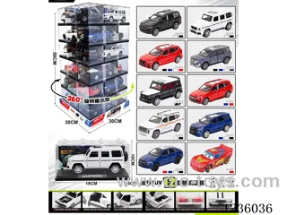 1:28 alloy pull-back car model W L/M 12 random mix (6 doors openable)included battery