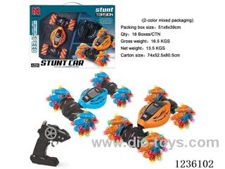 (GCC) 2.4GHZ stunt twist car with lights included battery
