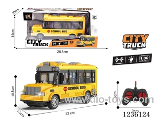 1:30 4ch RC Lighted School Bus not included battery