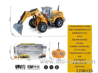 1:30 4ch Lighted RC High Arm Excavator Truck not included battery