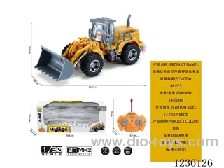 1:30 4ch Lighted RC Flat Arm Road Builder Truck not included battery