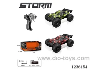 2.4G High Speed Transparent RC Car + Lights (Included Battery USB Cable)