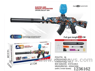 Manual/Automatic Dual Mode water bullet gun included battery- 3.7V battery