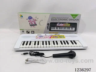 37-key electronic organ with microphone music USB cable white/not included battery