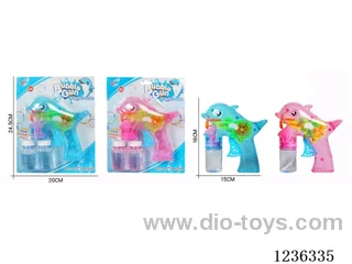 Dolphin transparent inertial bubble gun with light(GCC)included battery