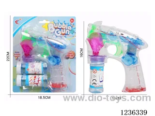 Space transparent electric bubble gun with light(GCC)not included battery