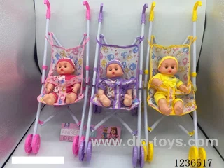12 inch 27.5cm doll with plastic stroller