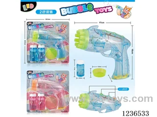 10-hole transparent four-light B/O bubble gun Double bottles of water Not included battery