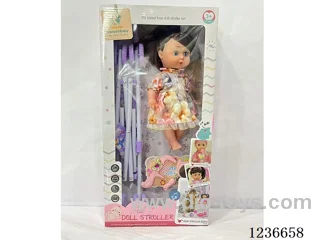 11 inch doll + stroller + accessories with IC included battery