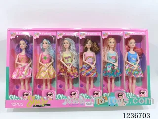 11 inch solid body 9 joints barbie (12PCS)