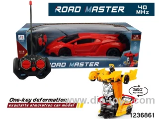1:18 5 ch deformation car with light，not include battery