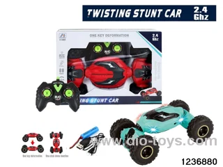 2.4G 6 ch rc twist stunt car with light，include battery