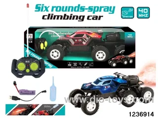 1:16 5 ch rc spray climbing car with light，include battery