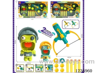 Softball gun shooting zombie set 2 mixed