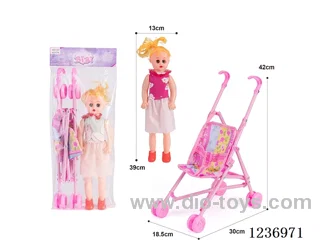 45cm Trolley with doll