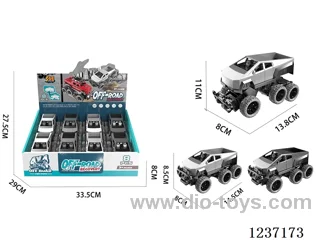 dual-inertia 6 wheel car 8PCS 2 colors mixed