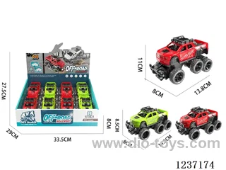 dual-inertia 6 wheel car 8PCS 2 colors mixed