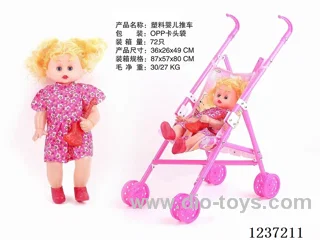 Plastic Cart + Doll