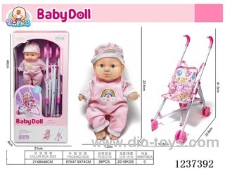 9 inch doll + stroller