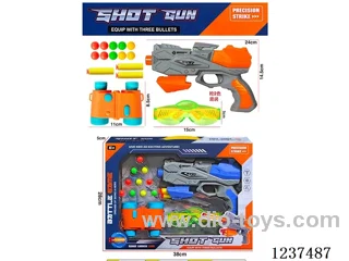 EVA soft bullet + table tennis space gun 2 colors mixed