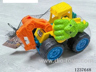 Excavator Construction Vehicle + 2 Dinosaurs Sand Set (Glide)
