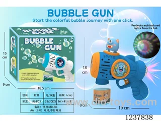 Automatic bubble gun with light/projection not included battery