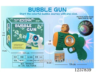 Automatic bubble gun with light/projection not included battery