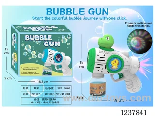 Automatic bubble gun with light/projection not included battery