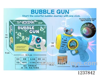 Automatic bubble gun with light/projection not included battery