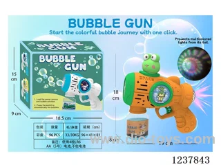 Automatic bubble gun with light/projection not included battery