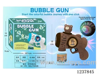 Automatic bubble gun with light/projection not included battery