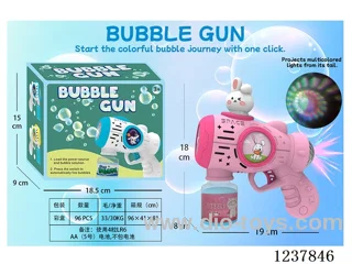 Automatic bubble gun with light/projection not included battery