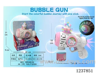 Automatic bubble gun with light/projection not included battery