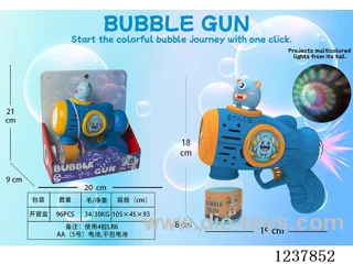 Automatic bubble gun with light/projection not included battery