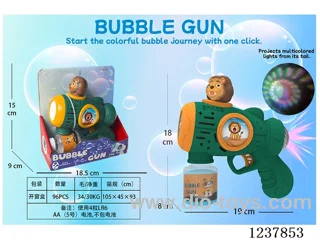 Automatic bubble gun with light/projection not included battery