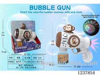 Automatic bubble gun with light/projection not included battery