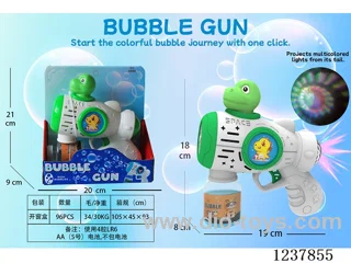 Automatic bubble gun with light/projection not included battery