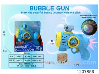 Automatic bubble gun with light/projection not included battery