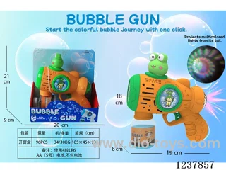 Automatic bubble gun with light/projection not included battery