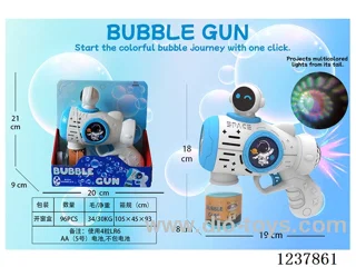 Automatic bubble gun with light/projection not included battery