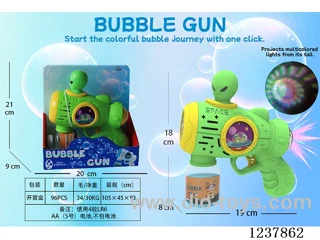Automatic bubble gun with light/projection not included battery