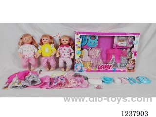 16-inch doll with drinking and urination functions / English IC / 6 random outfits + accessories
