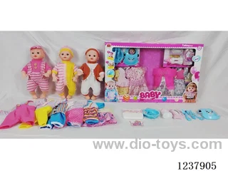 16-inch doll with drinking and urination functions / English IC / 6 random outfits + accessories