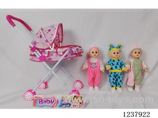 14-inch doll with English IC/Iron handcart/Shoes