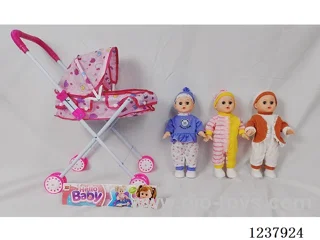 14-inch doll with English IC/Iron handcart/Shoes